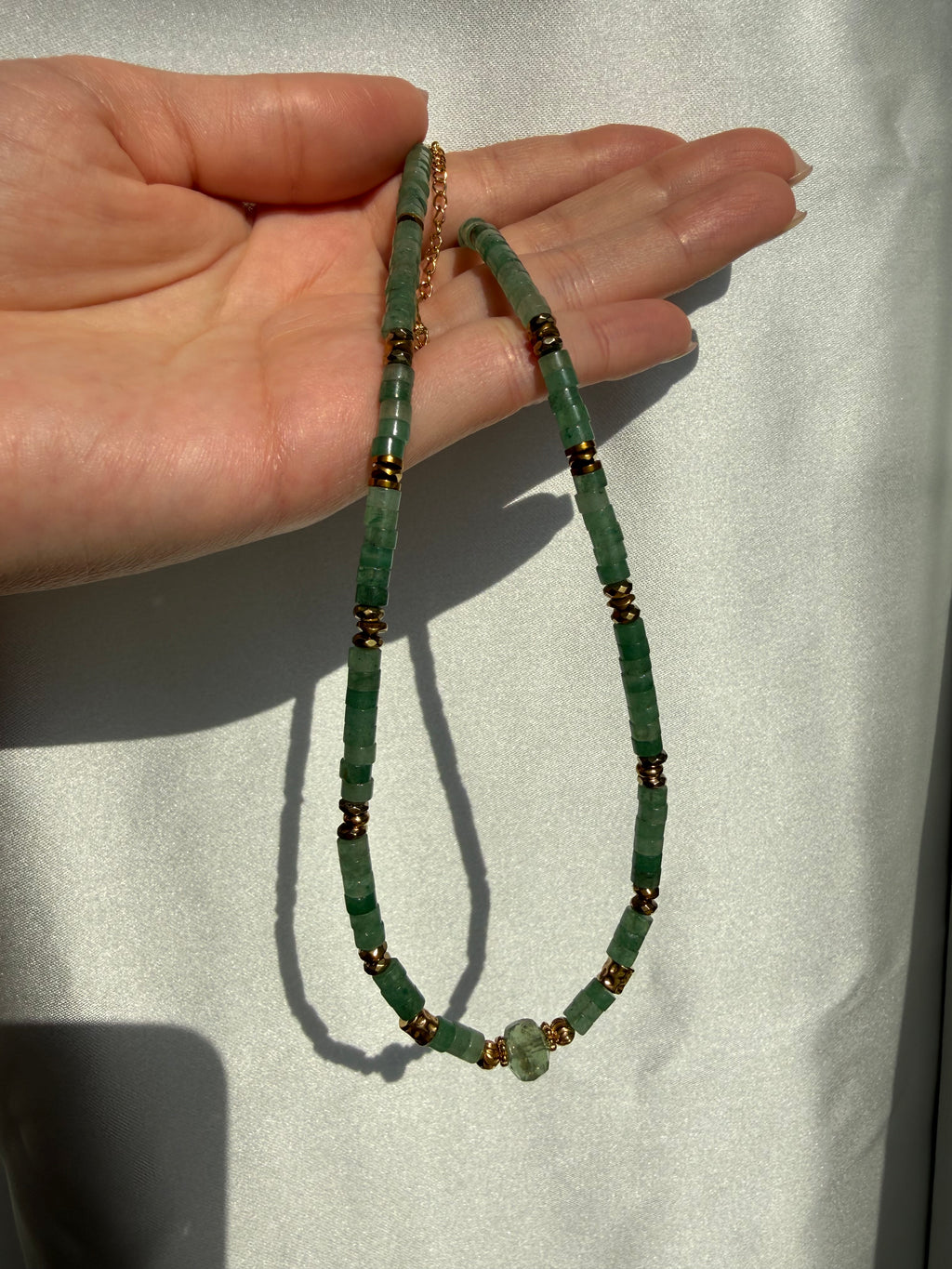 Aventurin-Florit Taşı Kolye