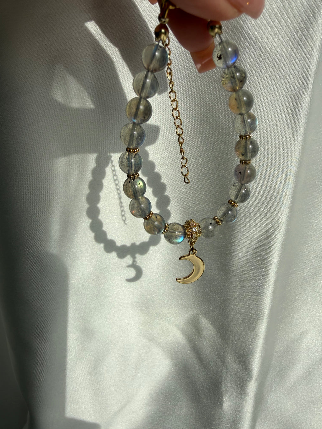 Labradorit Ay Sembolü Bileklik