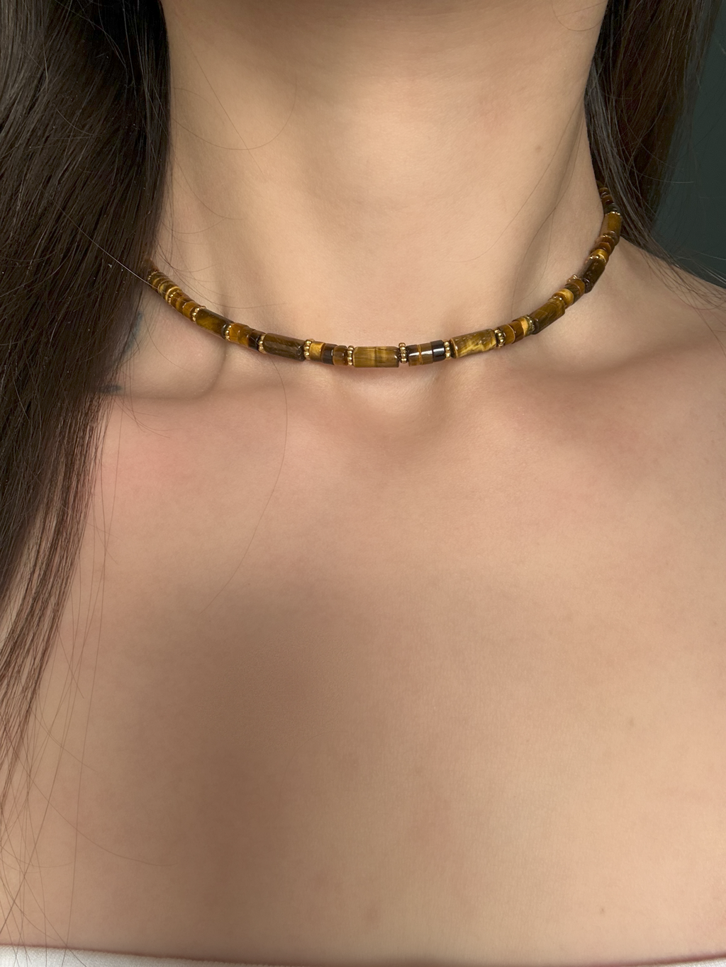 Kaplan Gözü Choker Kolye