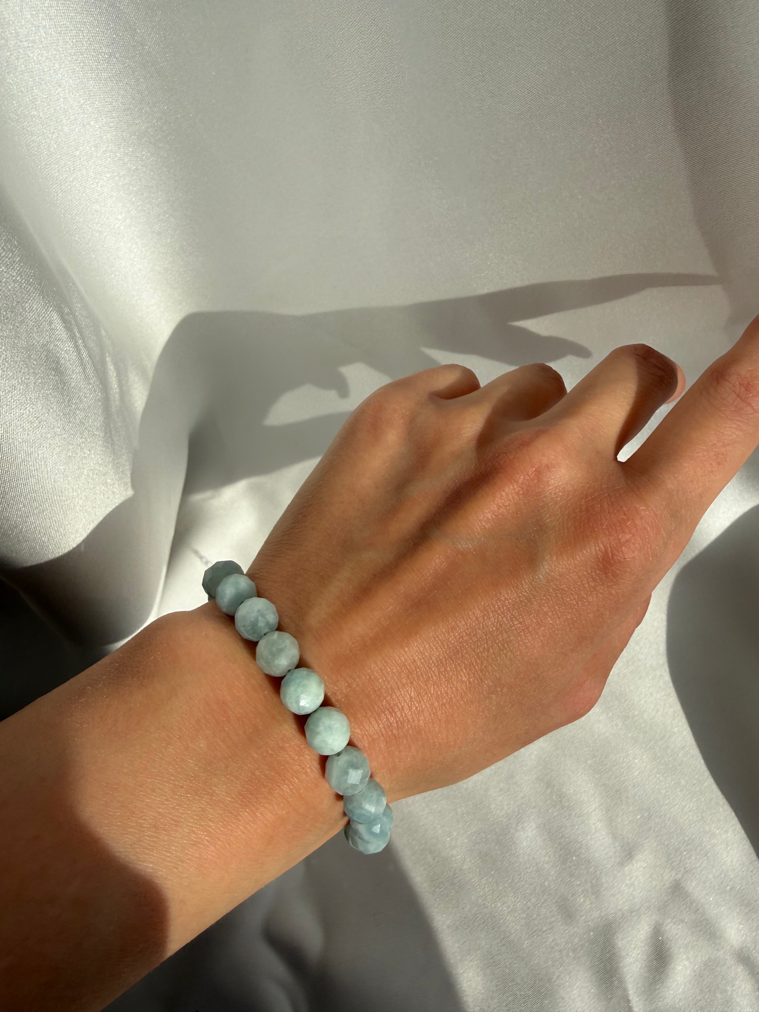 Akuamarin Sade Bileklik