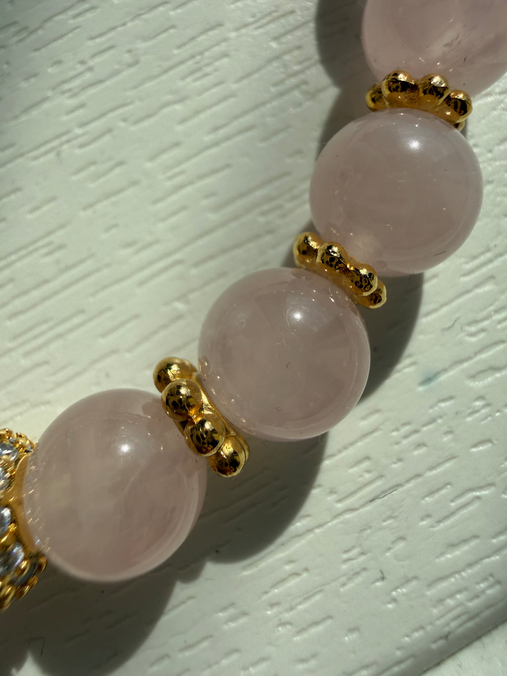 Pembe Kuvars Lastikli Bileklik