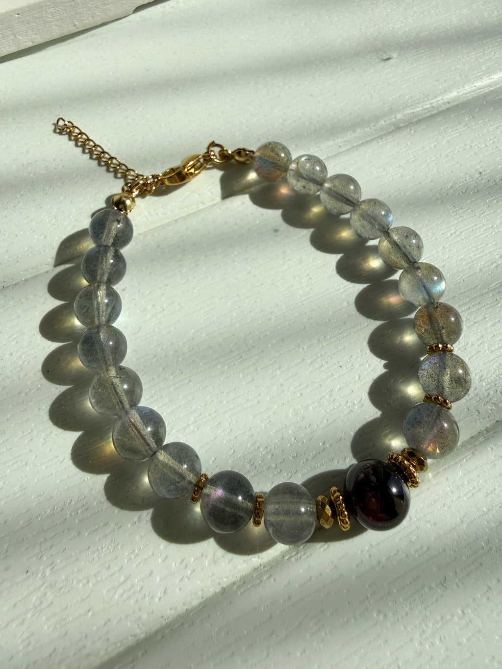 Lal-Labradorit (A kalite) Bileklik