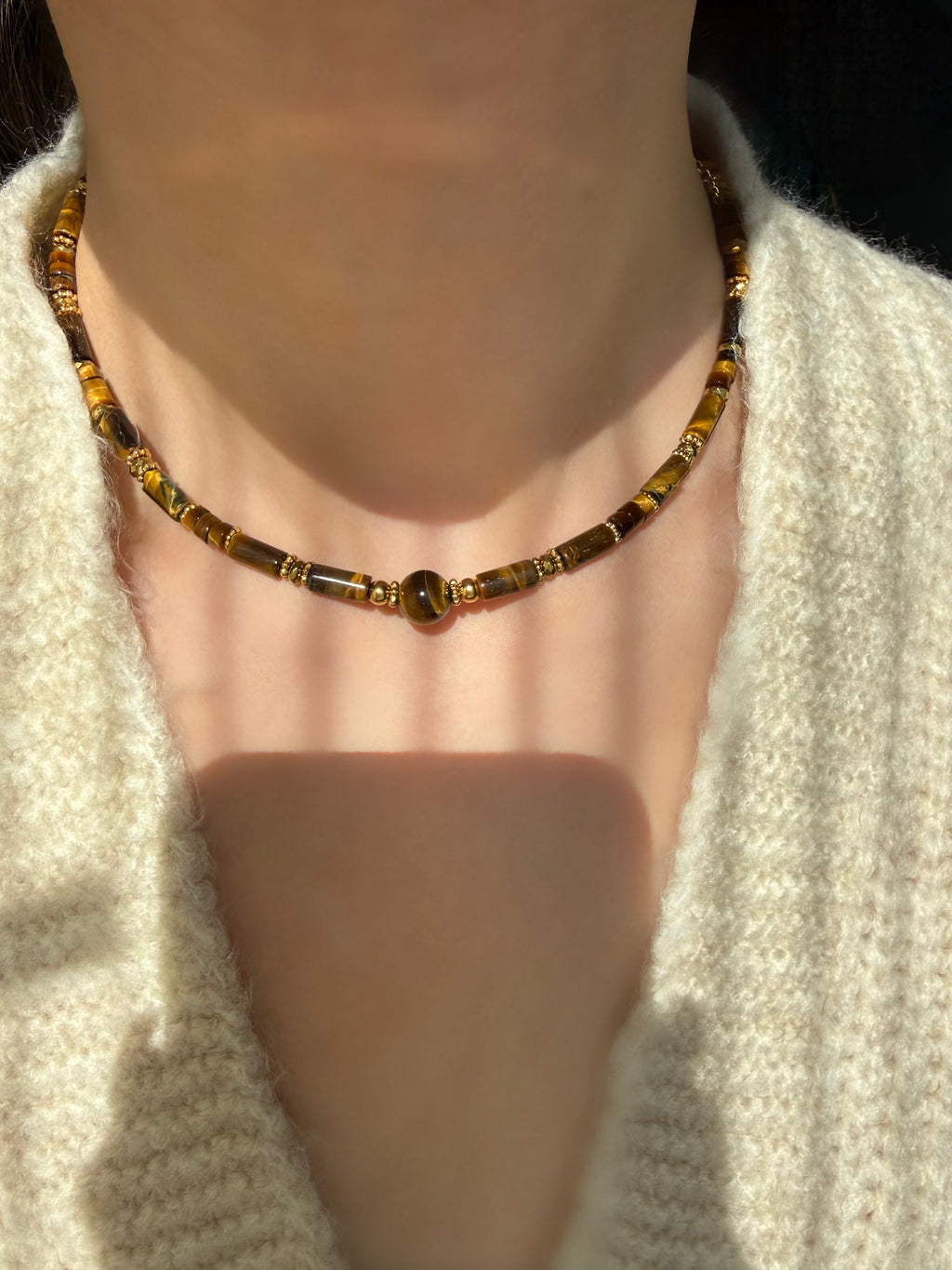 Kaplan Gözü Kolye Choker