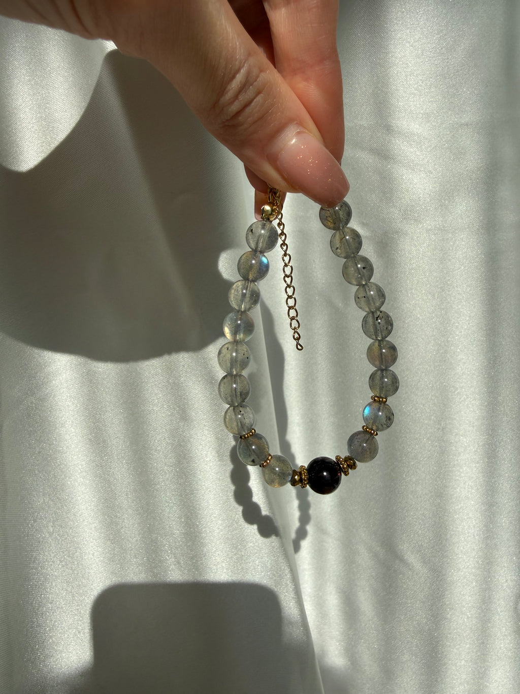 Lal-Labradorit (A kalite) Bileklik