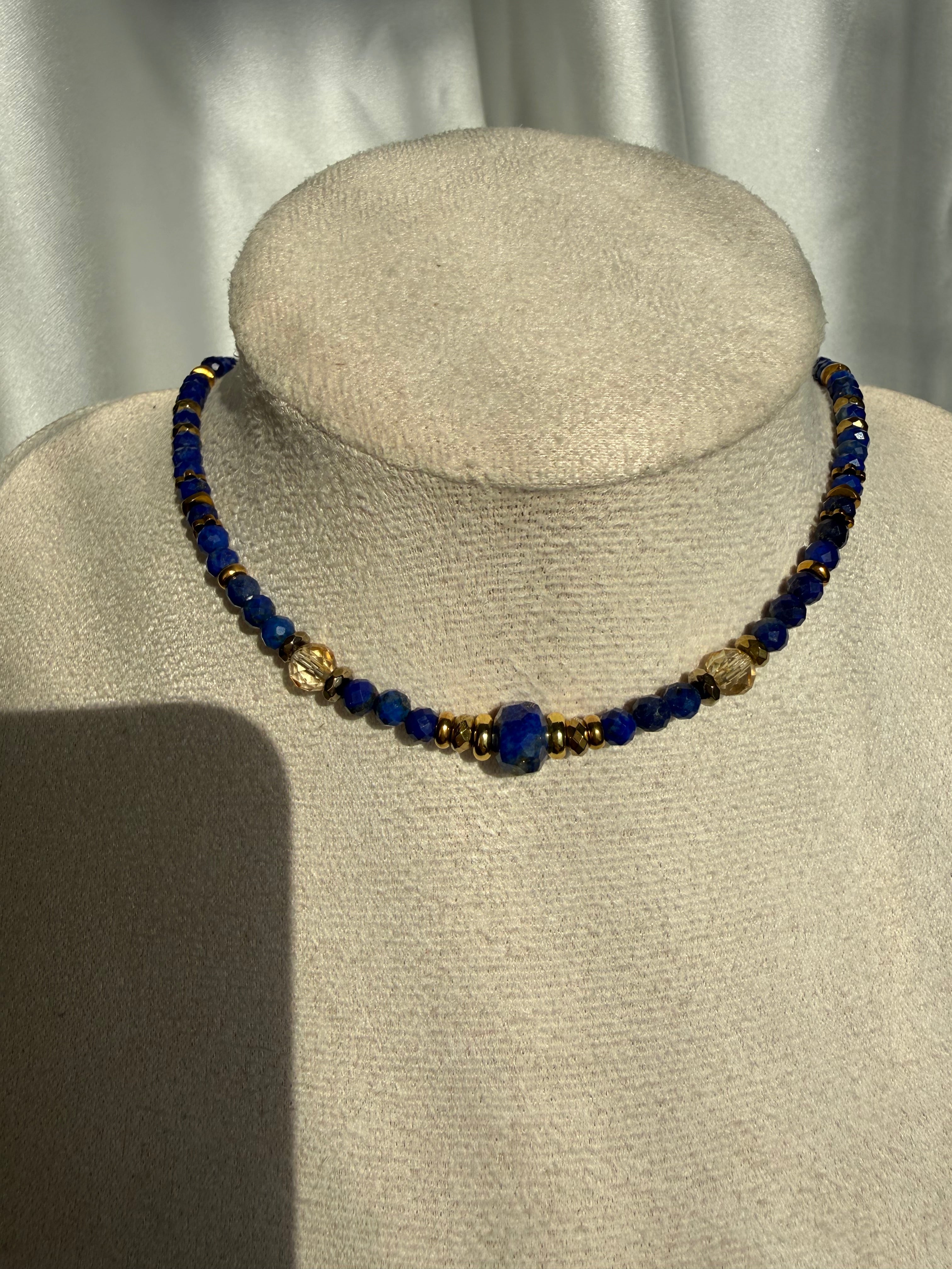 Lapis Lazuli-Sitrin kolye