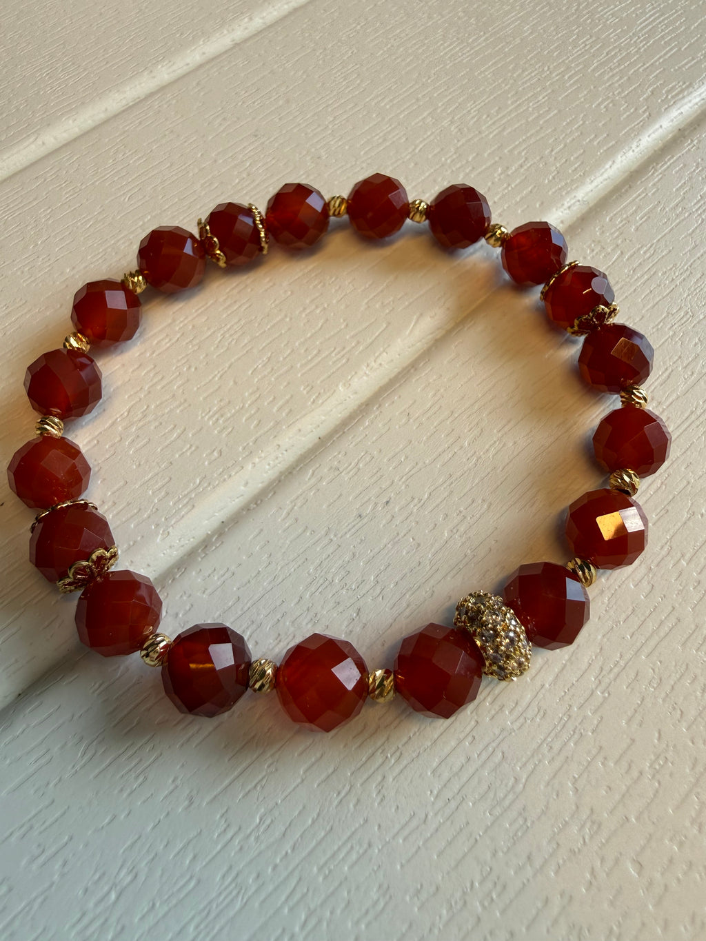 Karnelyan Akik Lastikli Bileklik