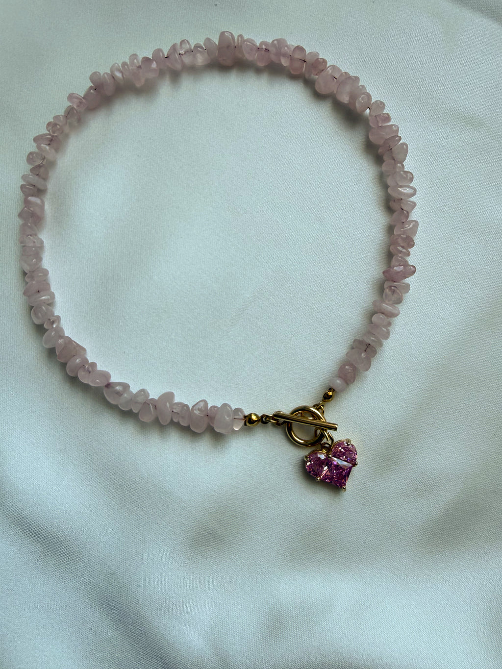 Pembe Kuvars Kolye