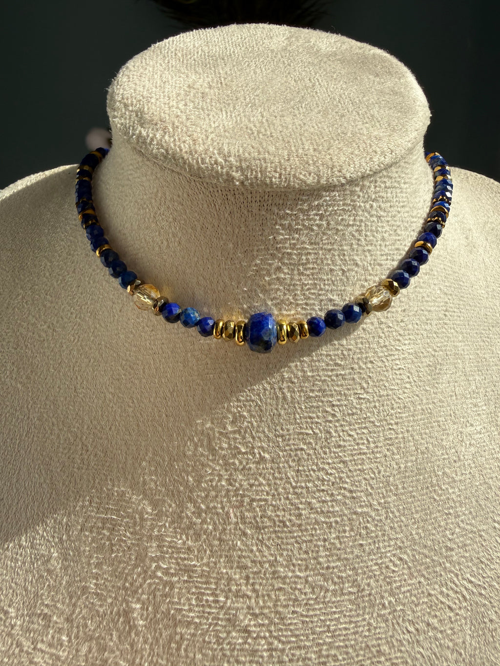 Lapis Lazuli-Sitrin kolye