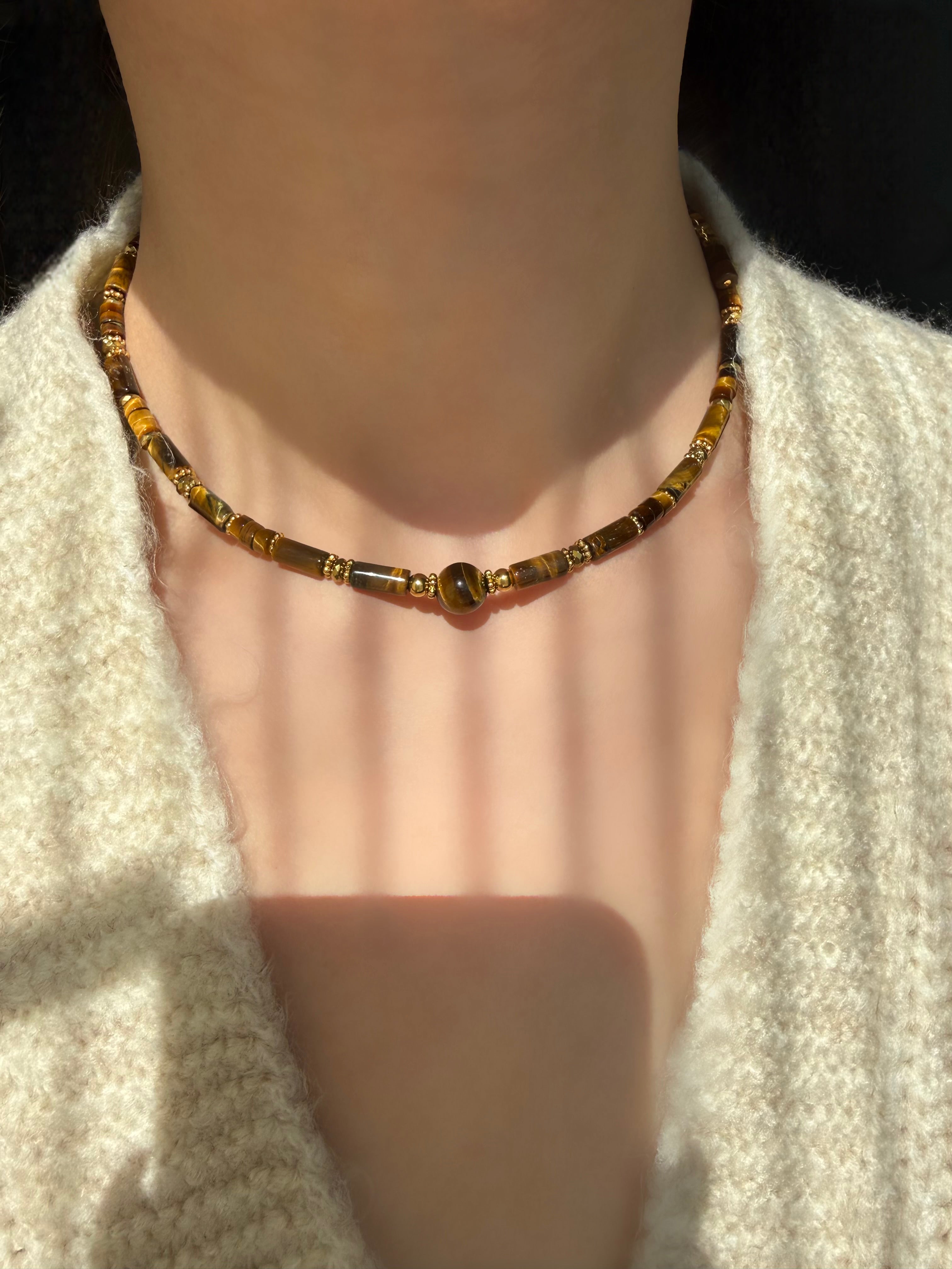Kaplan Gözü Kolye Choker