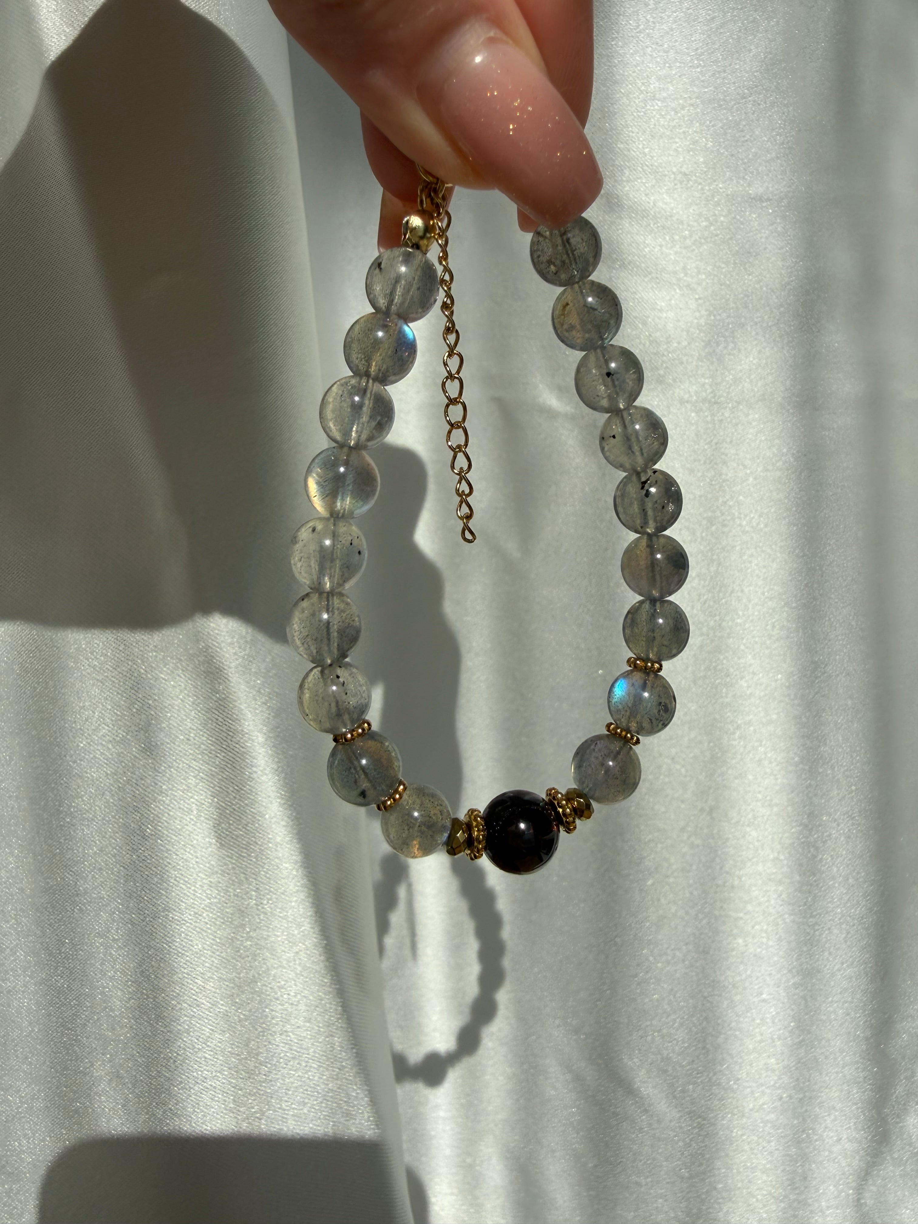 Lal-Labradorit (A kalite) Bileklik