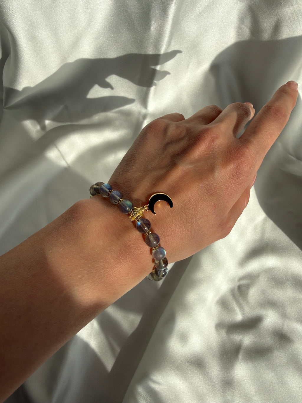 Labradorit Ay Sembolü Bileklik