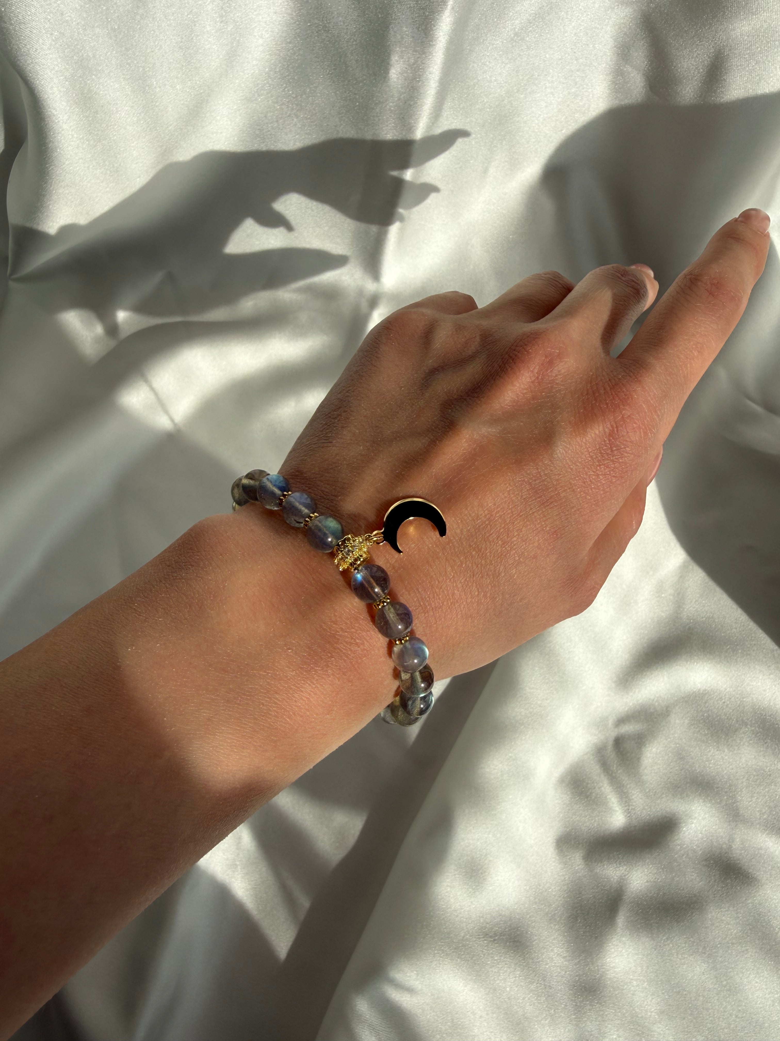 Labradorit Ay Sembolü Bileklik