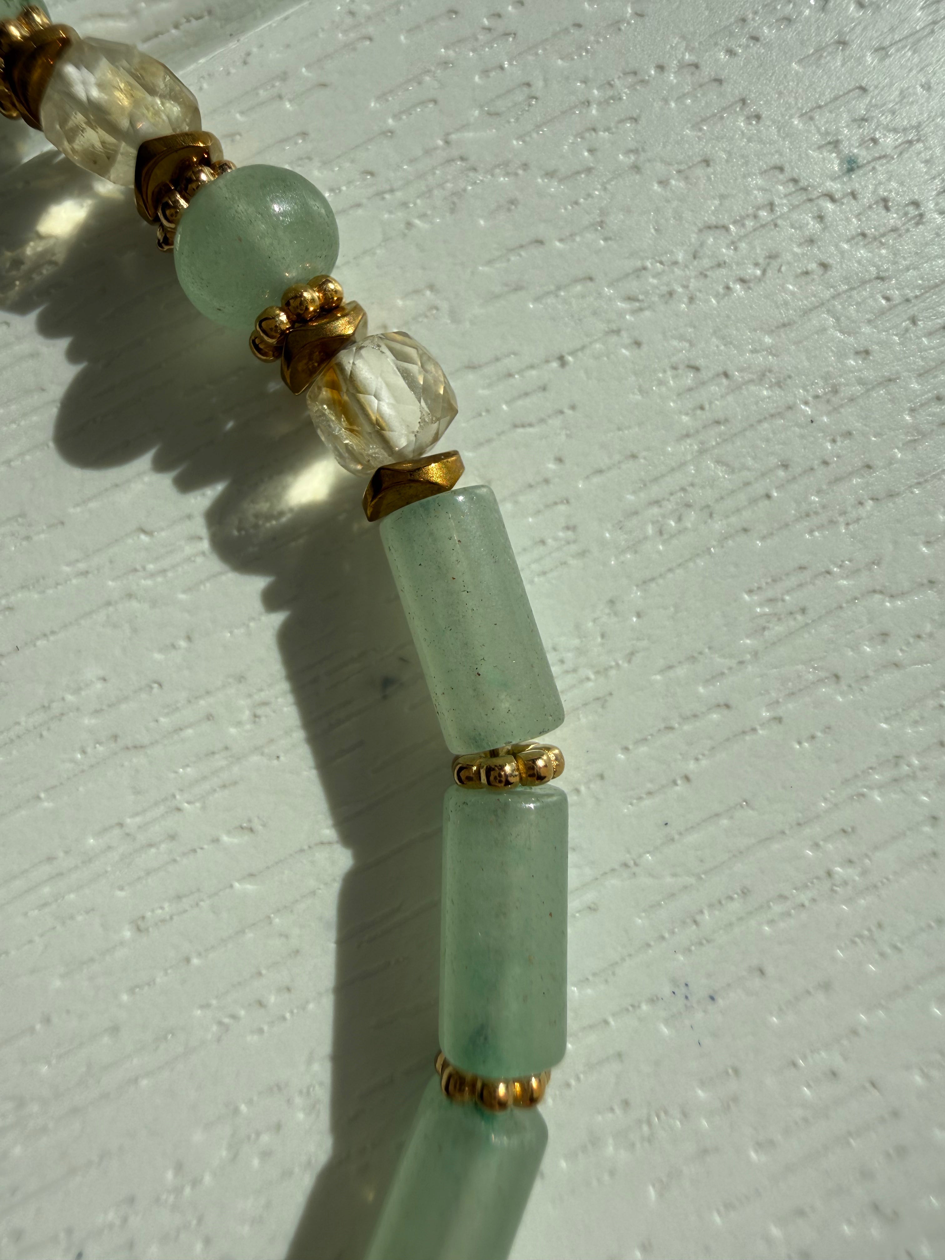 Aventurin Sitrin Taşı Bileklik