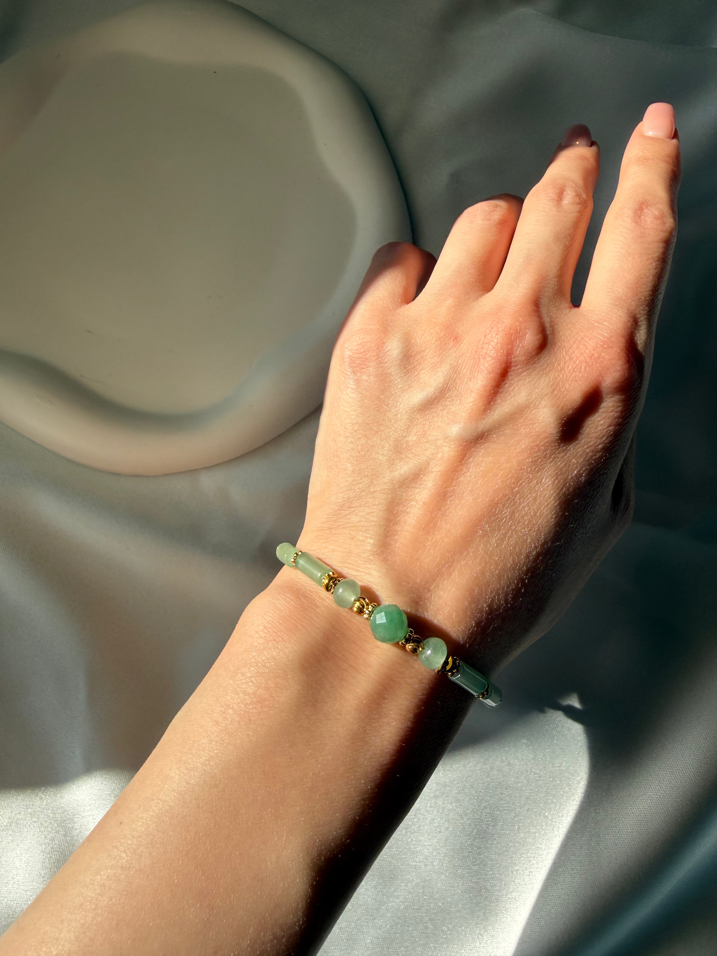 Aventurin Sitrin Taşı Bileklik