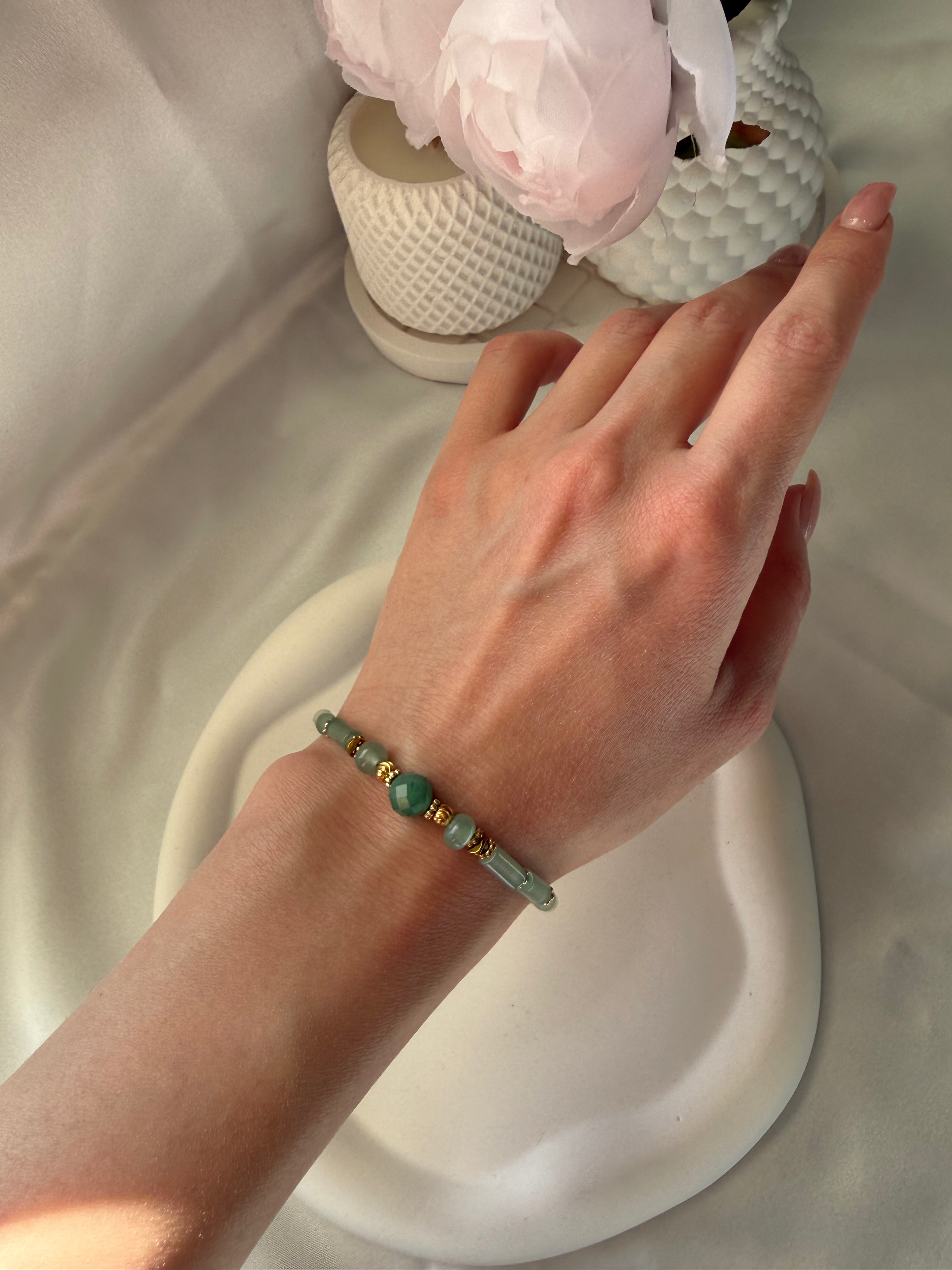 Aventurin Sitrin Taşı Bileklik