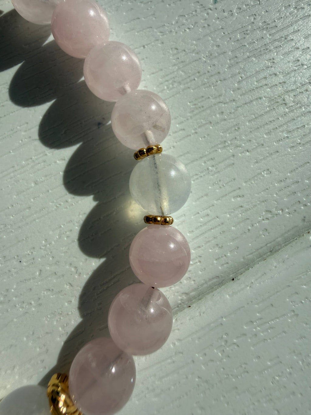 Pembe Kuvars ve Ay Taşı Bileklik