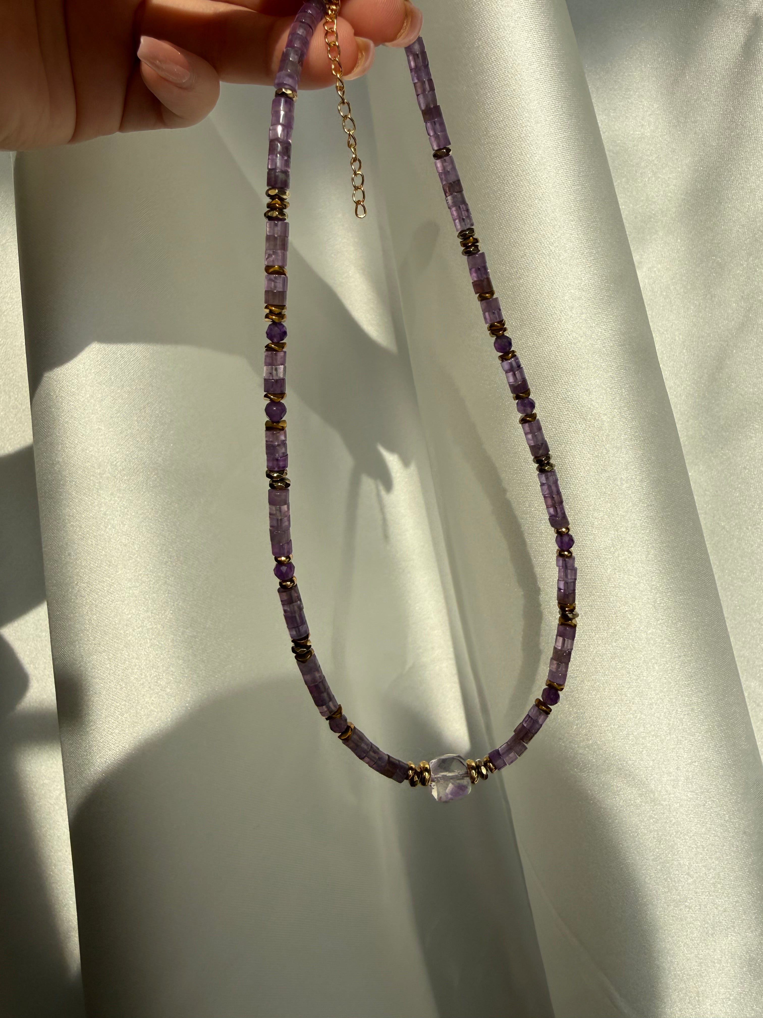 Ametist taşlı kolye