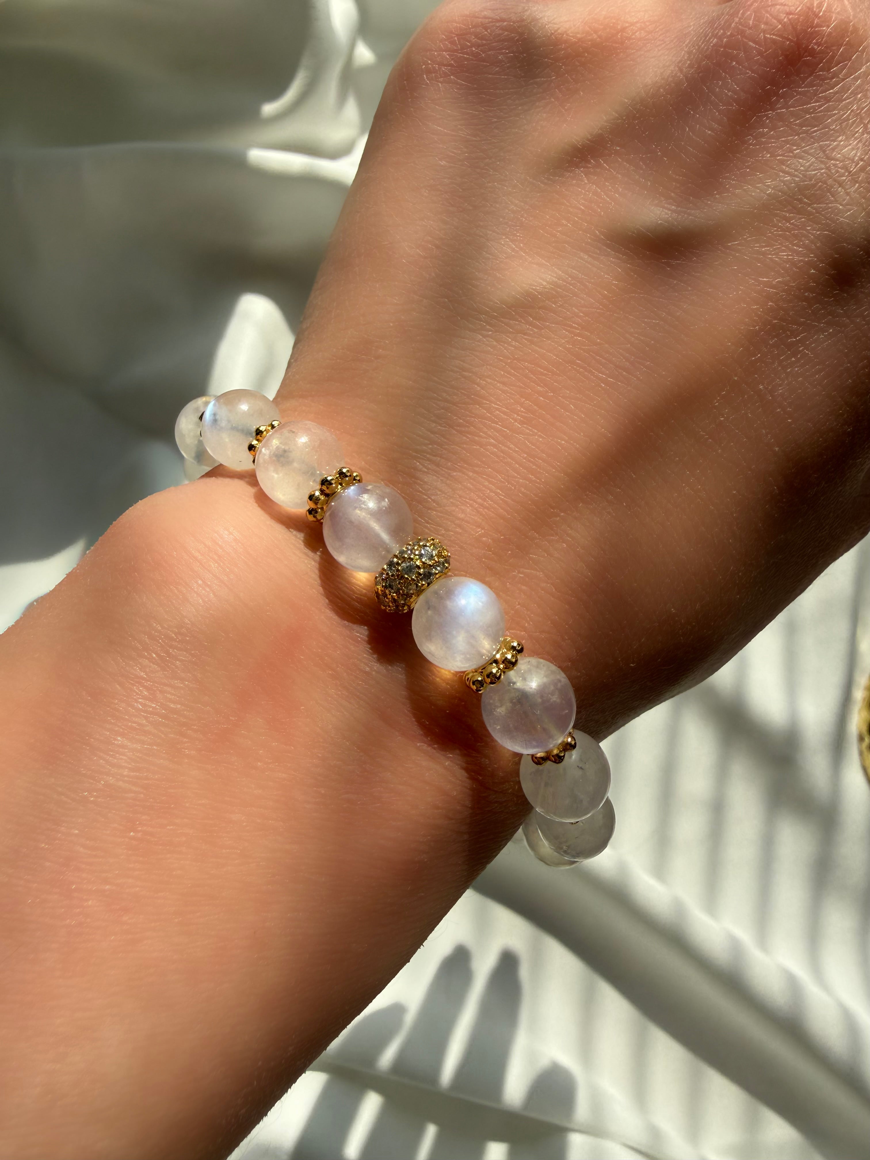 Ay Taşı Lastikli Bileklik