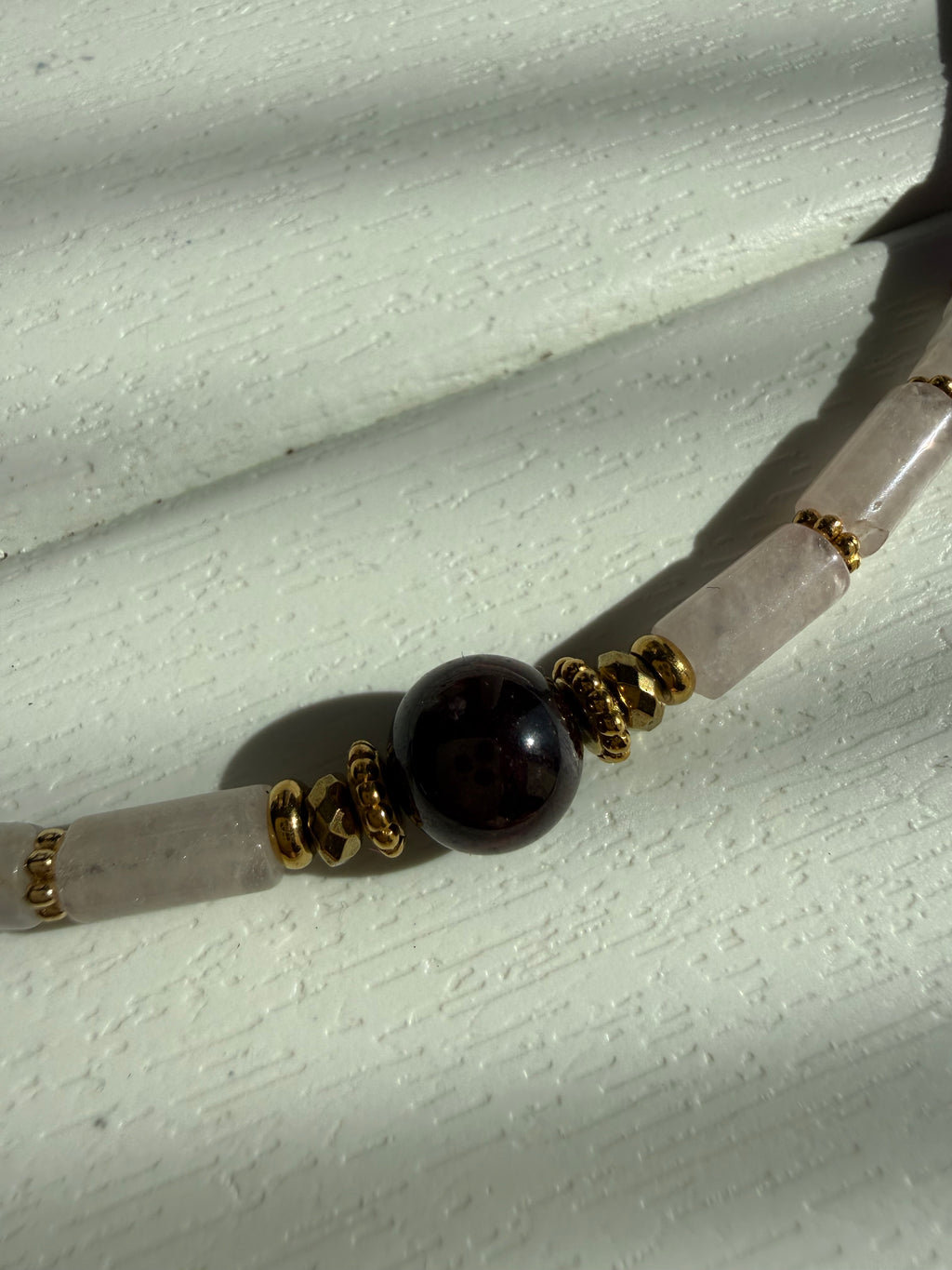 Ametist-Lal-Pembe Kuvars Kolye