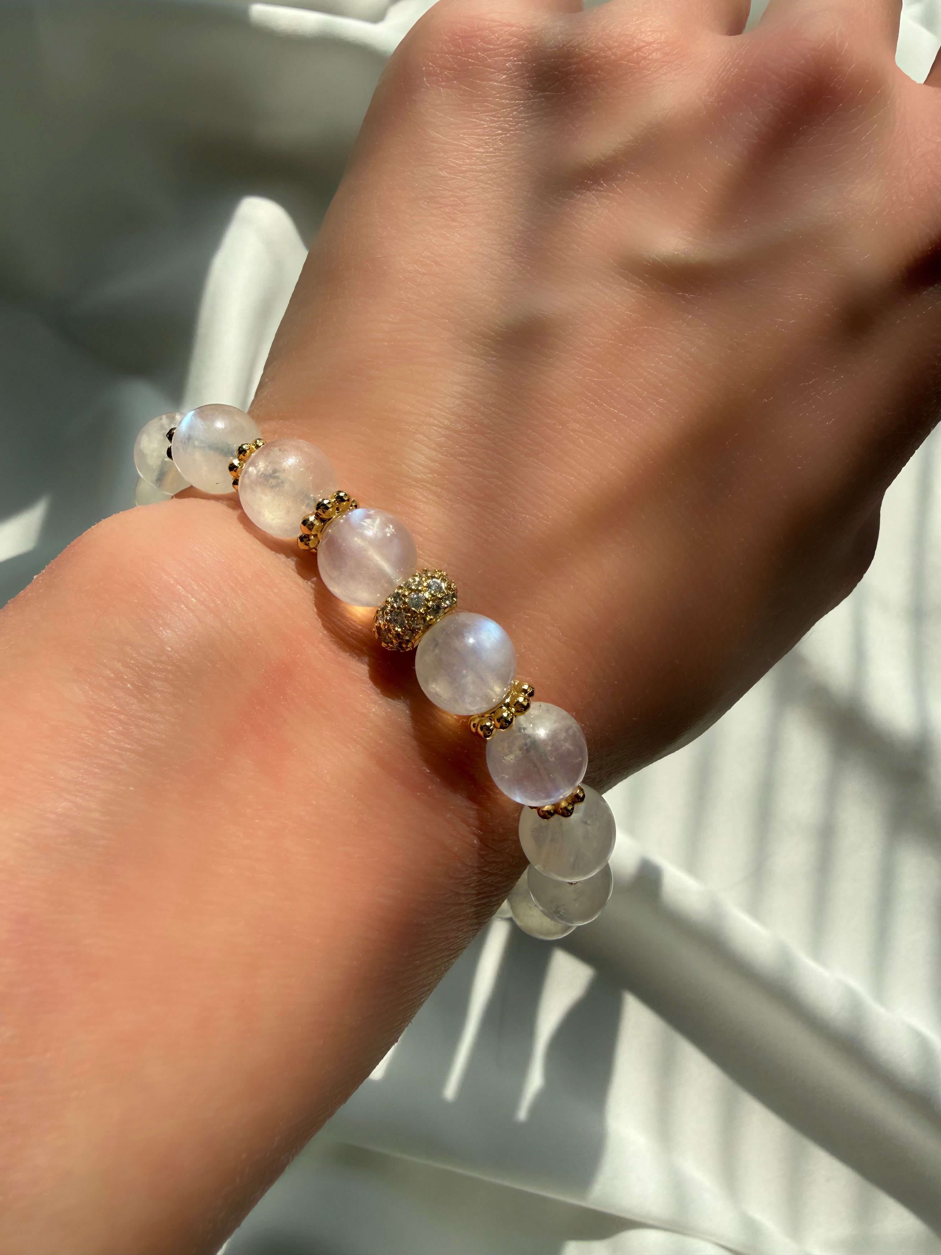 Ay Taşı Lastikli Bileklik