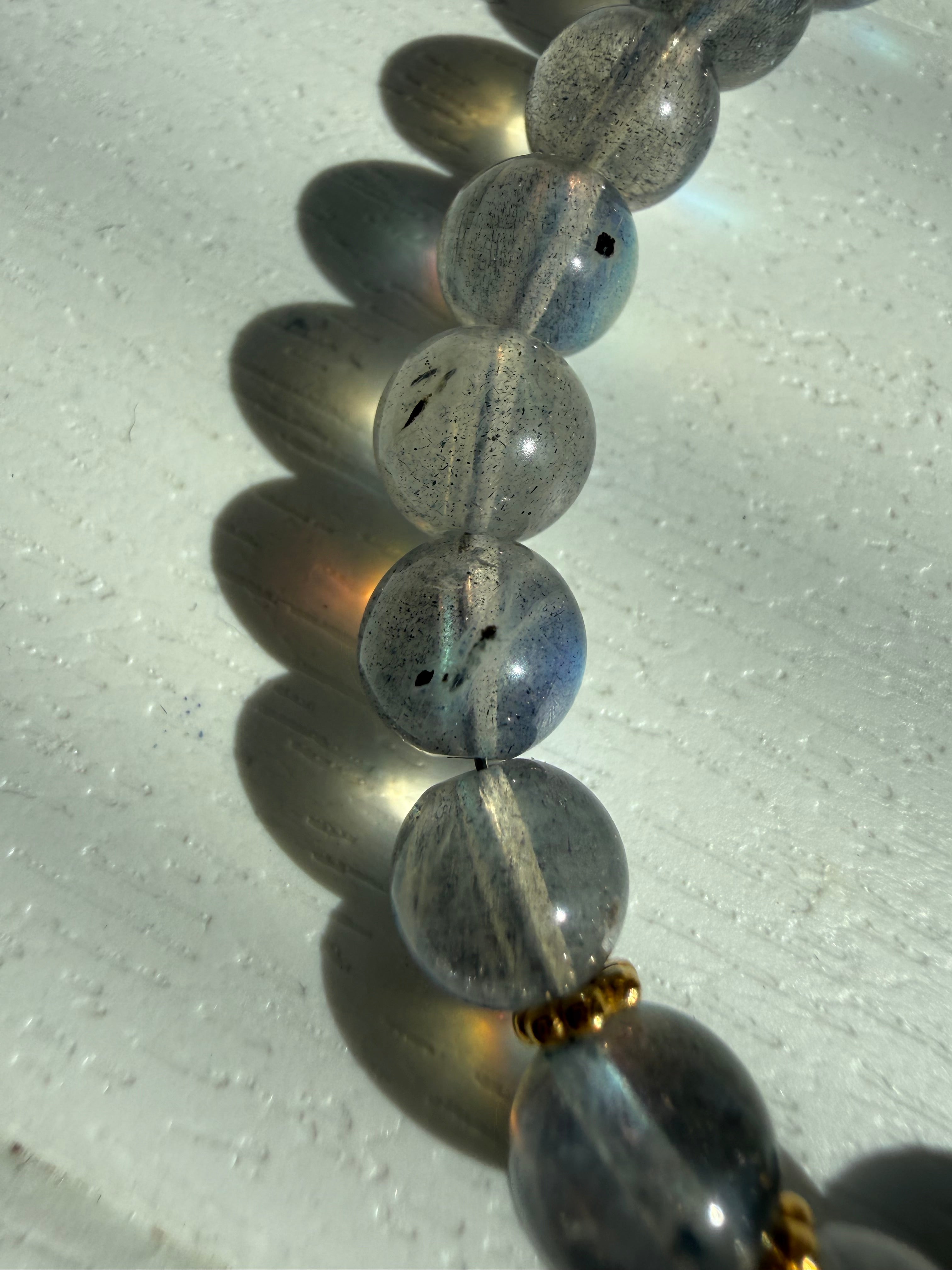 Lal-Labradorit (A kalite) Bileklik