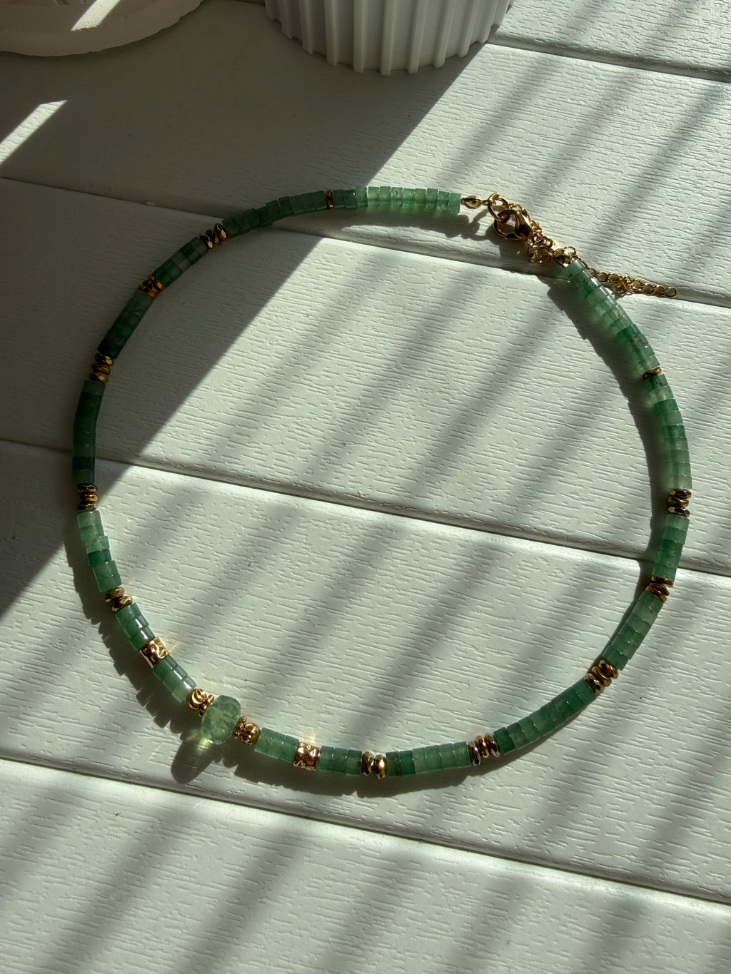 Aventurin-Florit Taşı Kolye