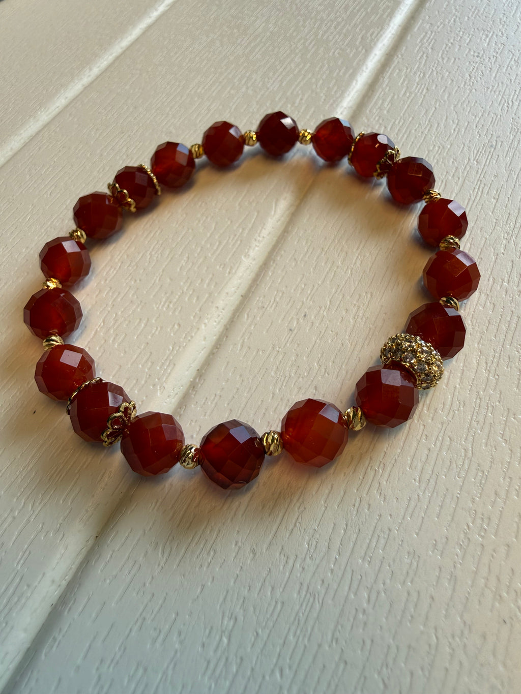 Karnelyan Akik Lastikli Bileklik