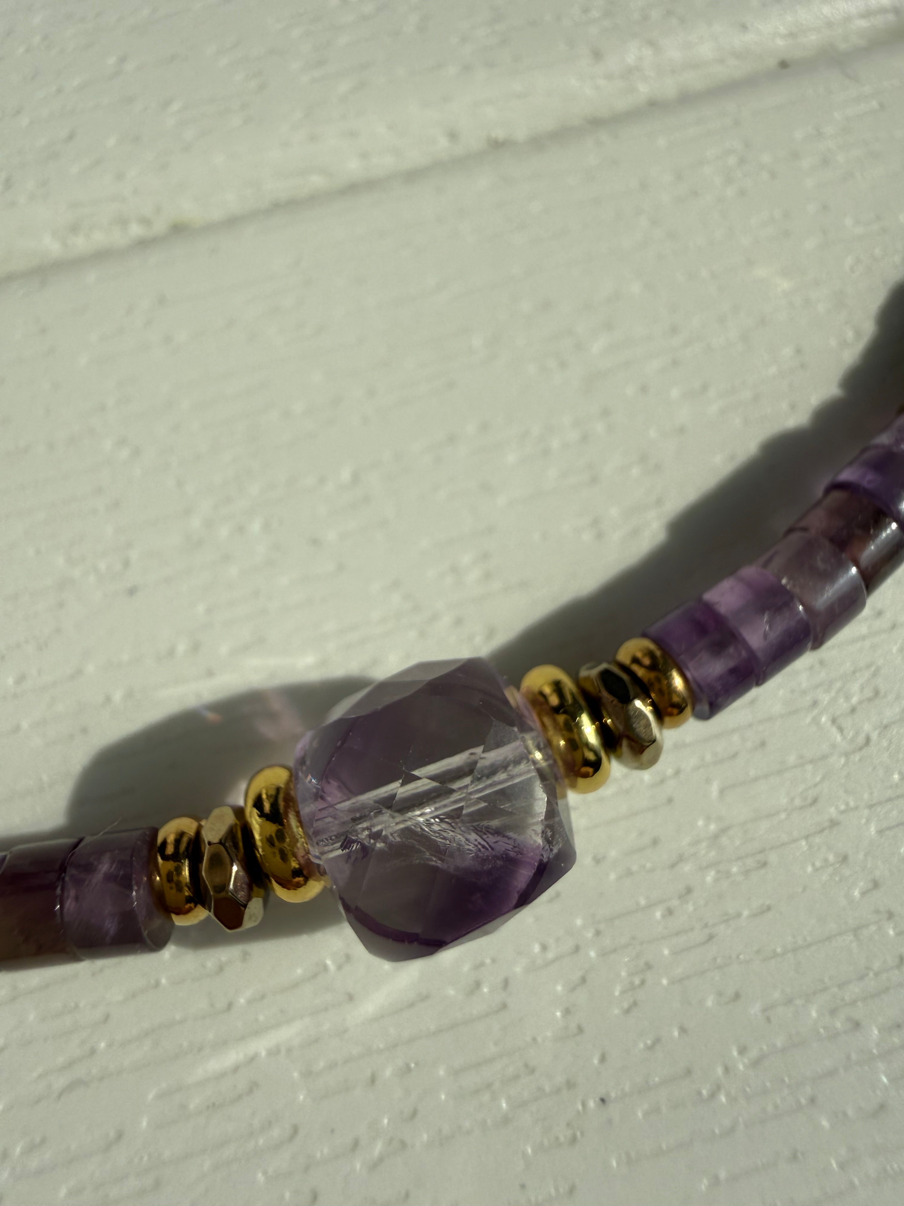 Ametist taşlı kolye