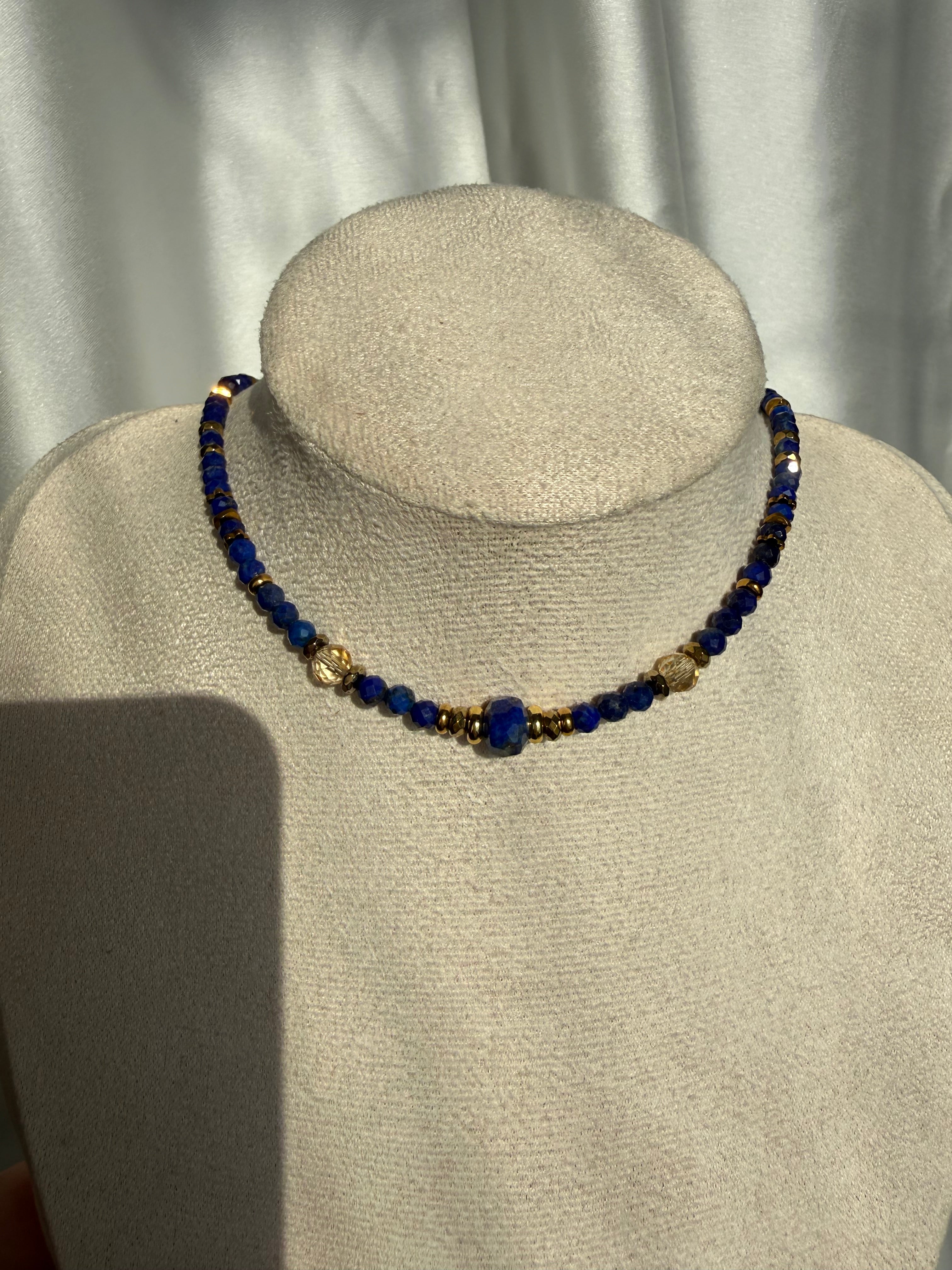 Lapis Lazuli-Sitrin kolye
