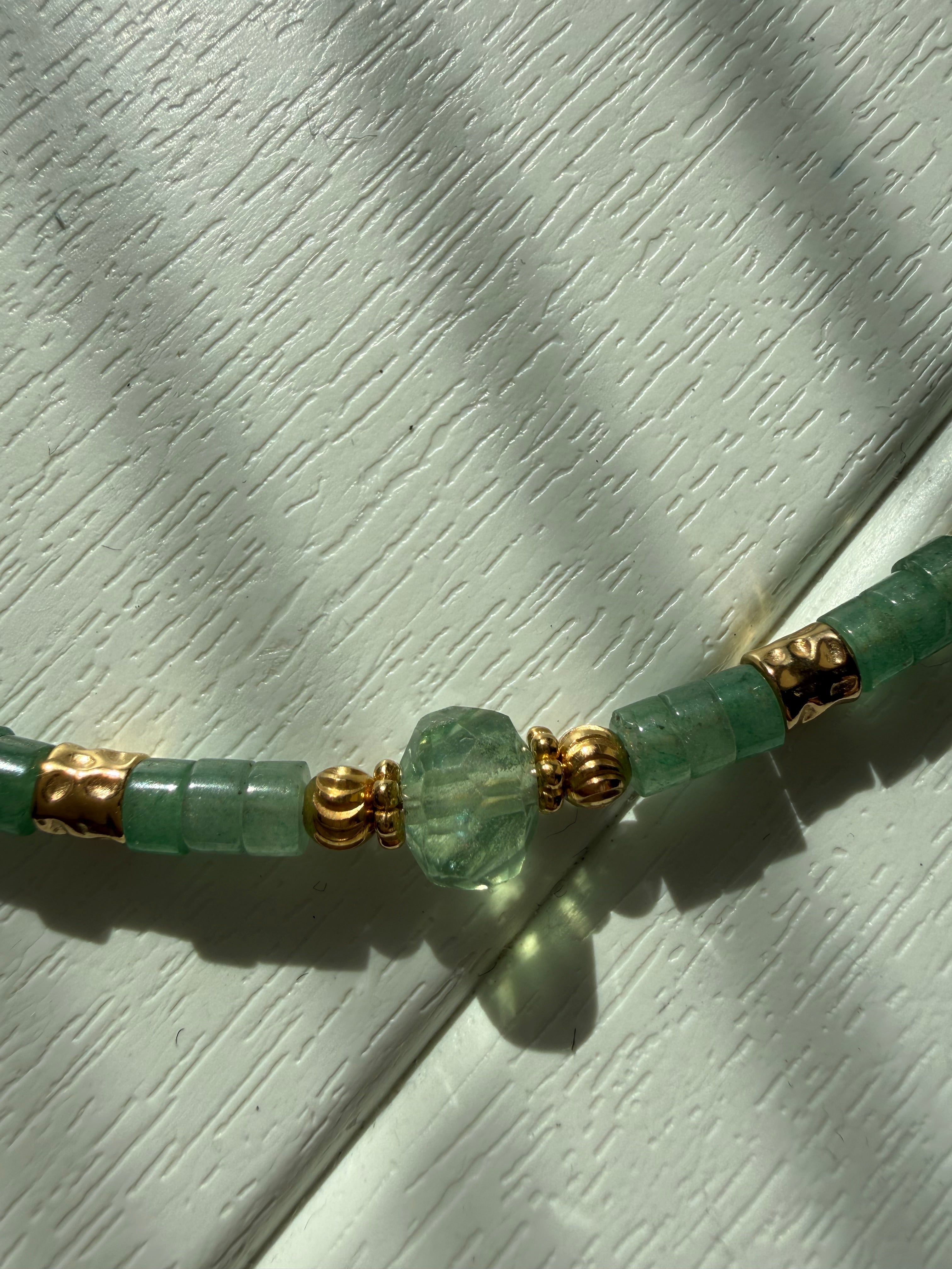 Aventurin-Florit Taşı Kolye