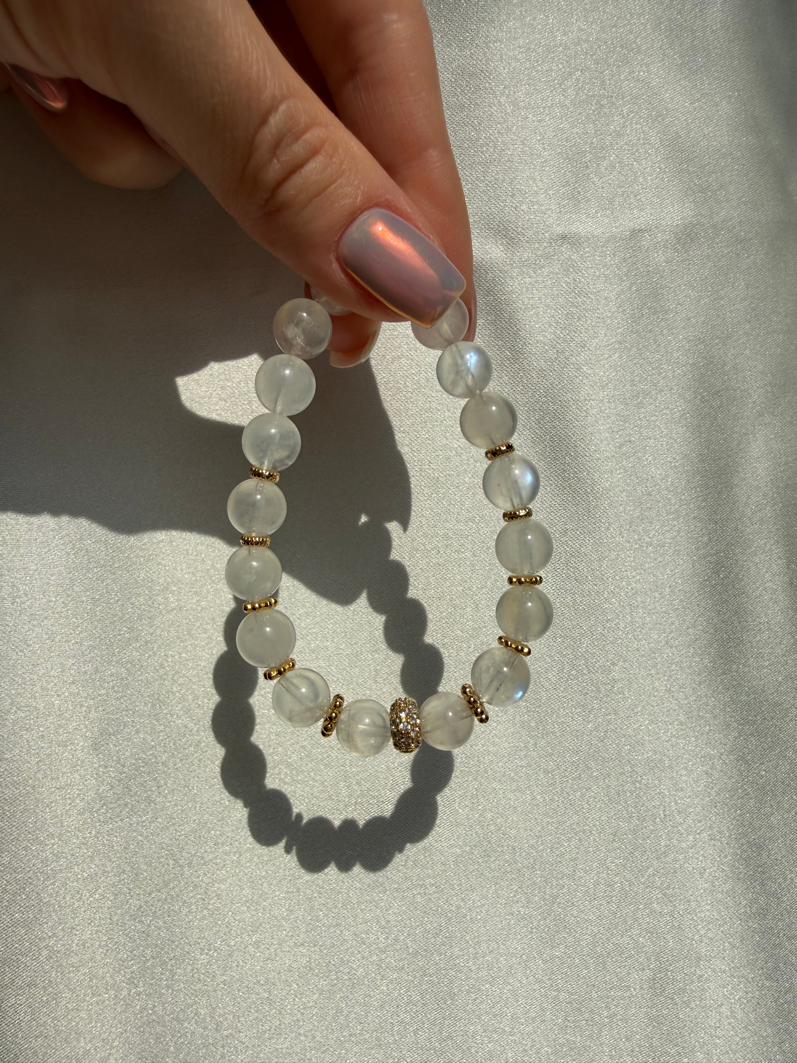 Ay Taşı Lastikli Bileklik