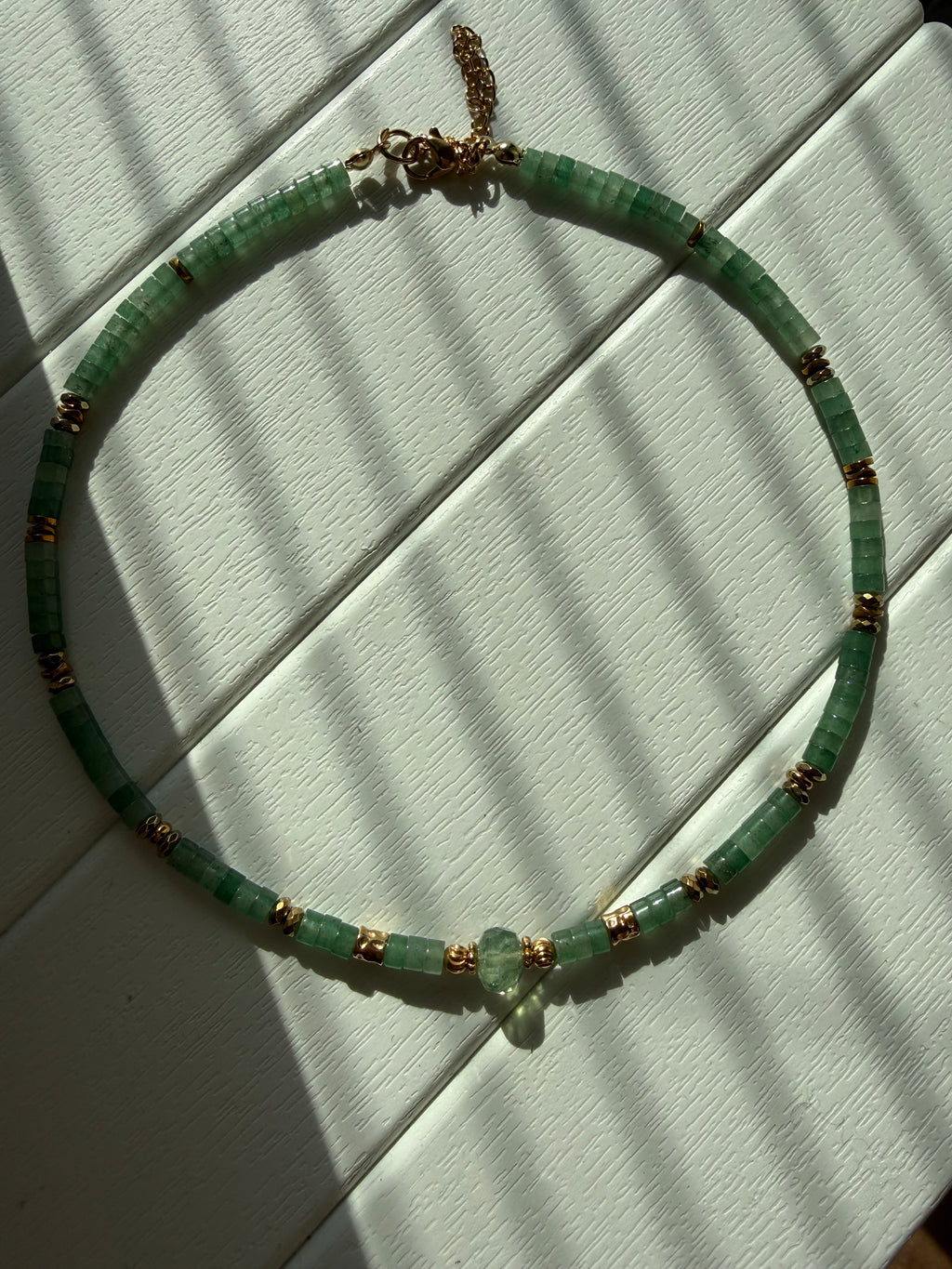 Aventurin-Florit Taşı Kolye