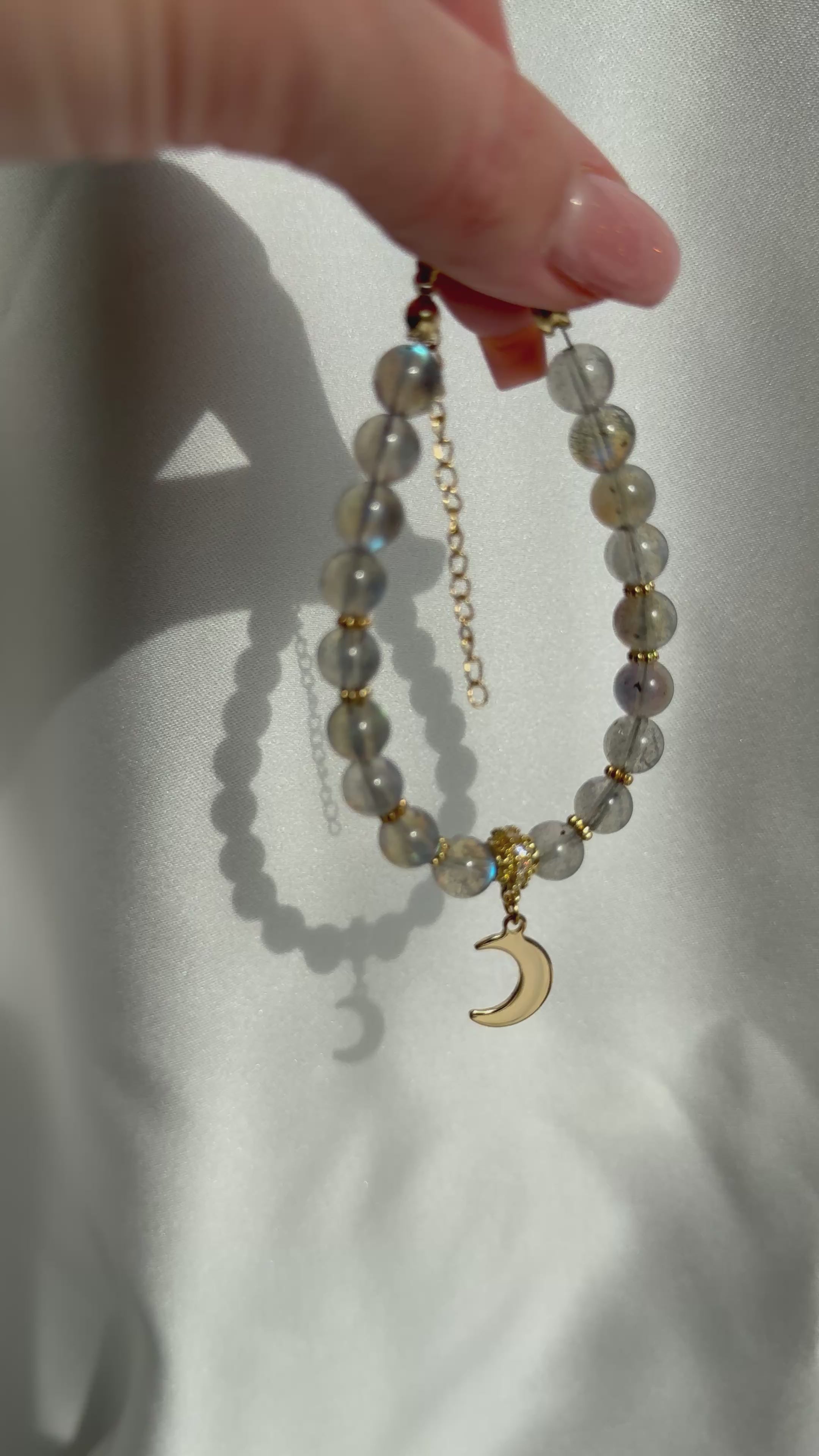 Labradorit Ay Sembolü Bileklik